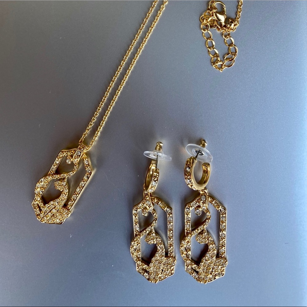 Baby Phat Goldtone Rhinestone Set